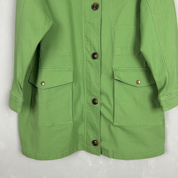 Joan Rivers plus size 2X Field chore jacket green black corduroy trim cotton - Picture 3 of 16